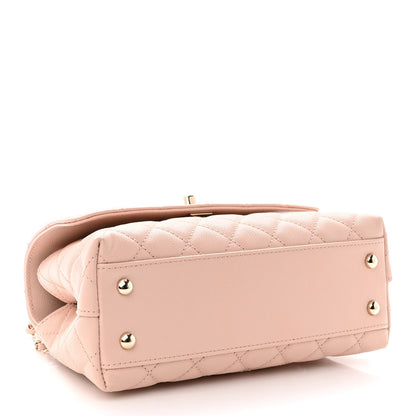 Chanel Caviar Quilted Mini Coco Handle Flap Light Pink 4 of 10
