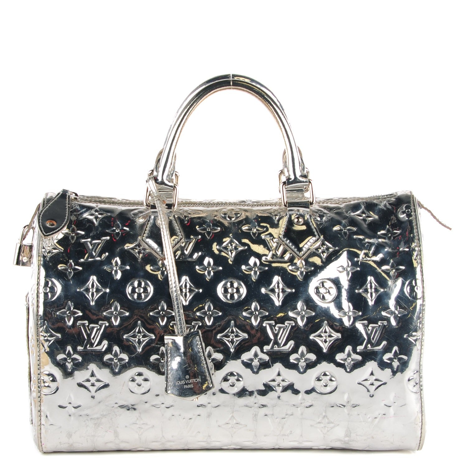 Louis Vuitton Monogram Miroir Speedy 35 Silver 1 of 7