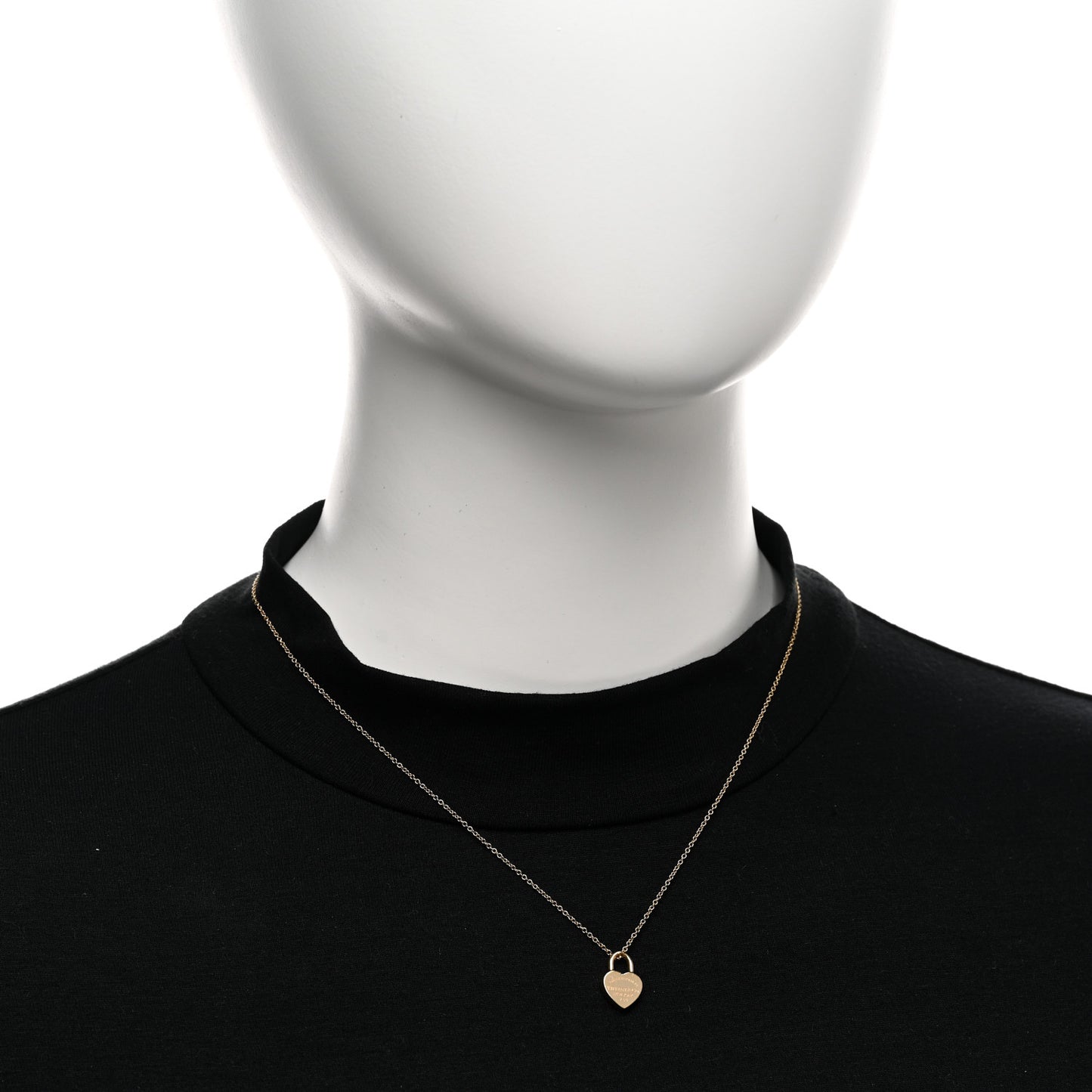 18K Yellow Gold Return to Tiffany Heart Lock Pendant Necklace