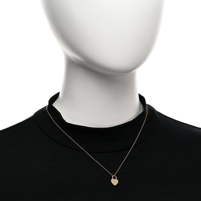 Tiffany 18K Yellow Gold Return to Tiffany Heart Lock Pendant Necklace 2 of 5
