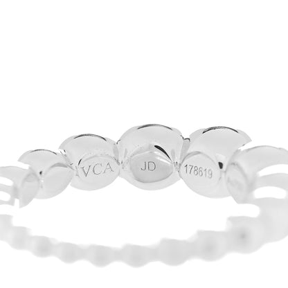 Van Cleef & Arpels 18K White Gold Perlee Pearls of Gold Variation Ring 51 5.75 6 of 7