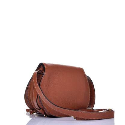 Chloe Calfskin Mini Marcie Round Crossbody Bag Tan 3 of 9