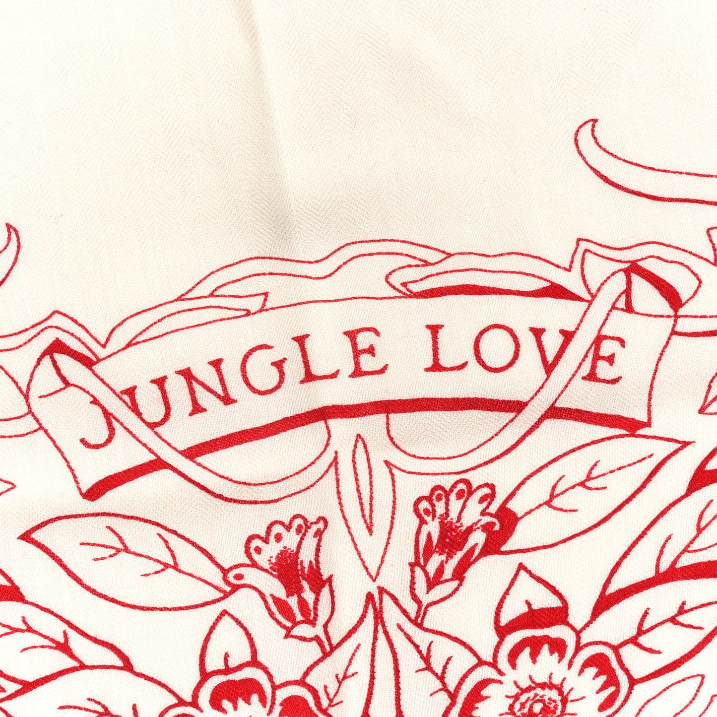 Cashmere Silk Jungle Love Tattoo Shawl 140 White Rouge