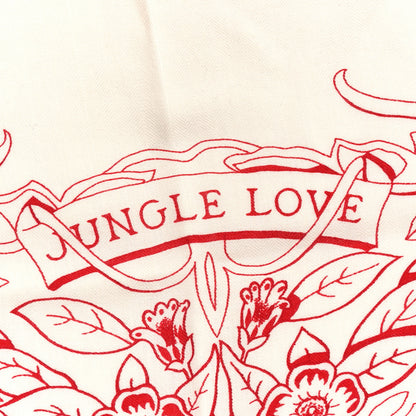 Hermes Cashmere Silk Jungle Love Tattoo Shawl 140 White Rouge 4 of 5
