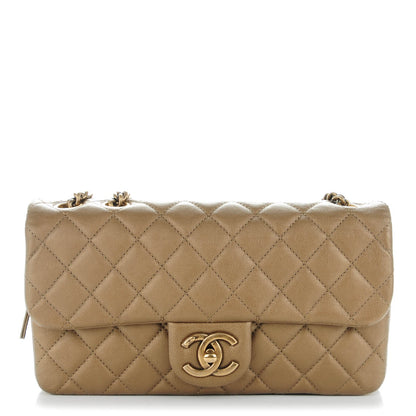 Chanel Calfskin CC Crown Small Flap Gold 1 of 10
