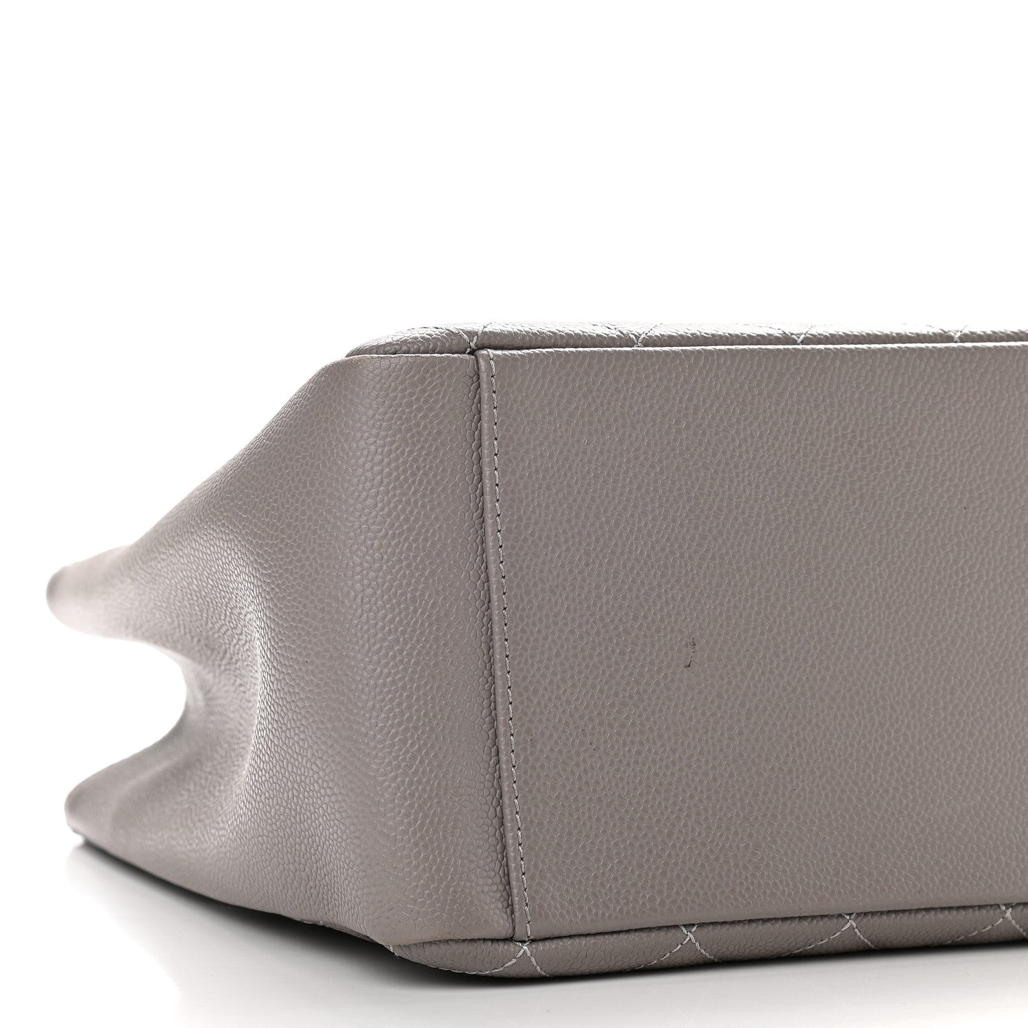 Chanel Caviar Quilted Grand Shopping Tote GST Light Grey 7 of 8