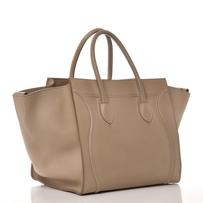Celine Supple Calfskin Medium Phantom Luggage Beige 3 of 8