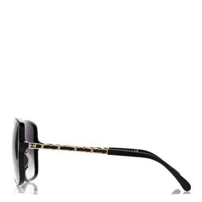 Chanel Lambskin Square Chain Sunglasses 5210-Q Black 3 of 8