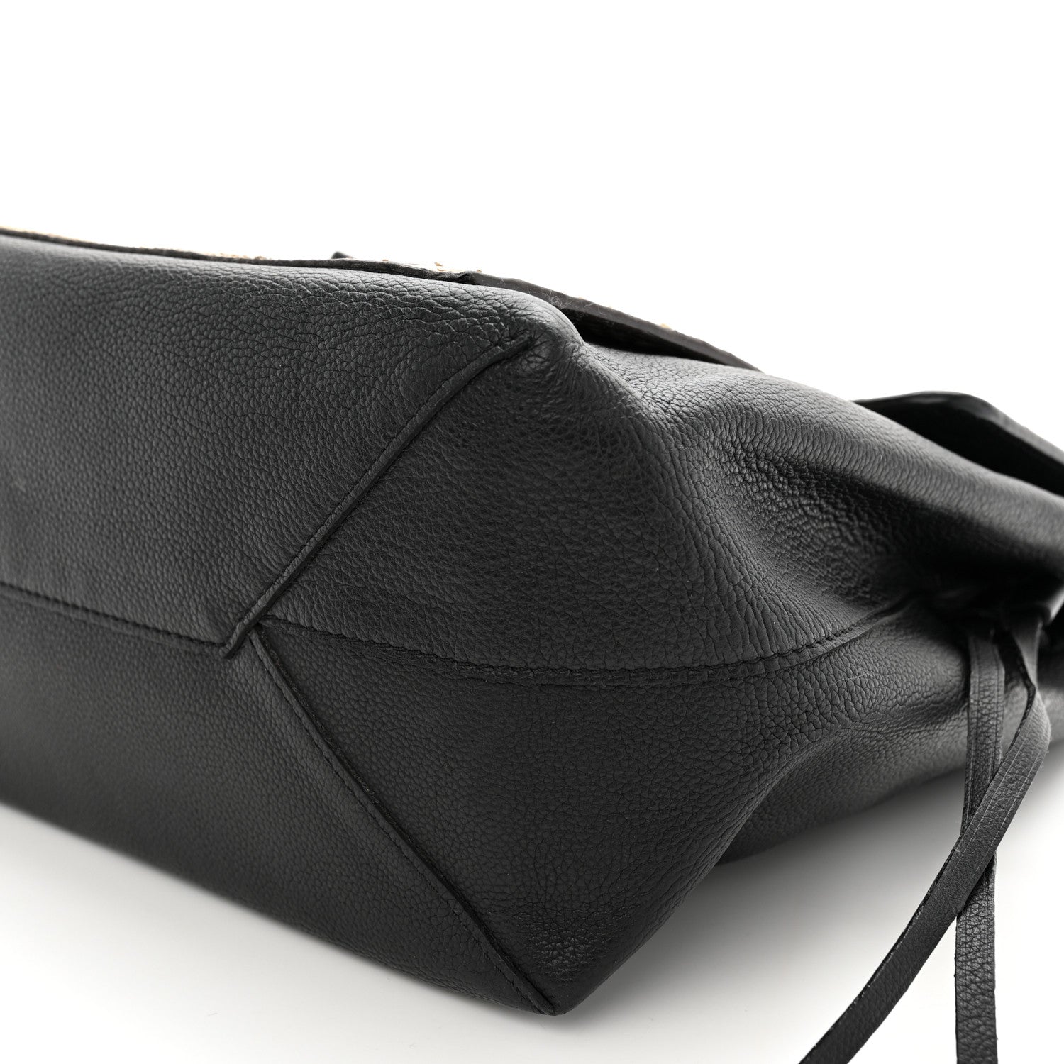 Louis Vuitton Calfskin Snakeskin Lockme MM Black 9 of 10