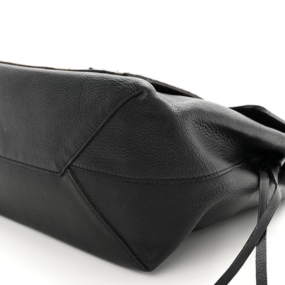 Louis Vuitton Calfskin Snakeskin Lockme MM Black 9 of 10