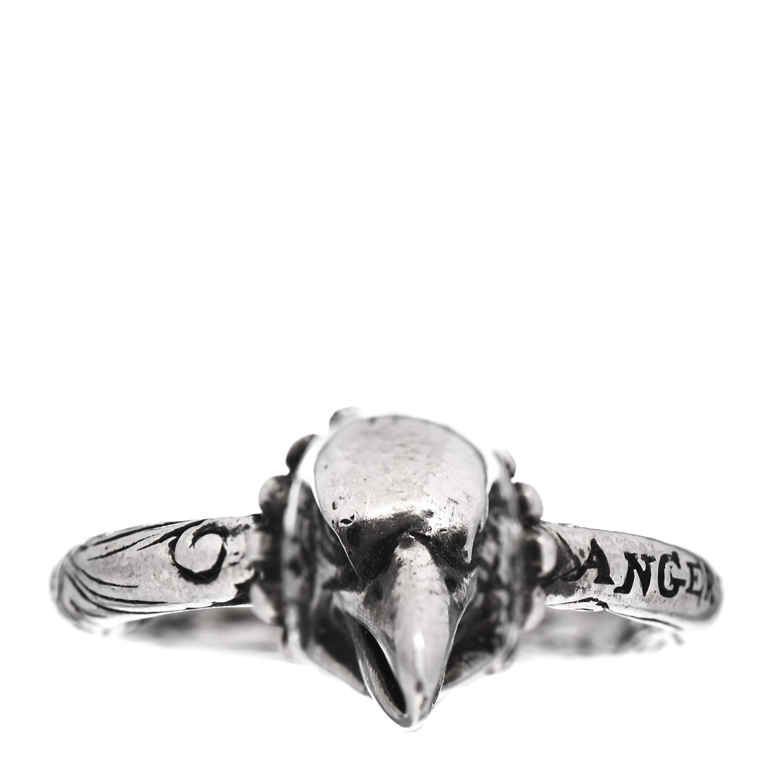 Gucci Sterling Silver Anger Forest Eagle Head Ring 55 7.25 1 of 5