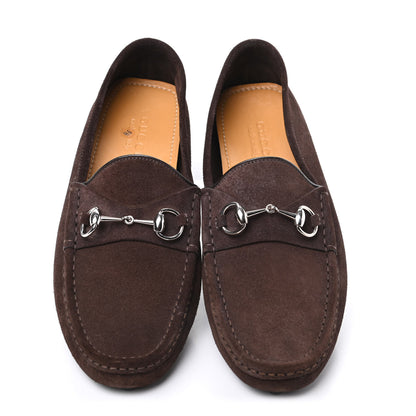Gucci Suede Mens Horsebit Driver Loafer 9.5 Brown 5 of 10
