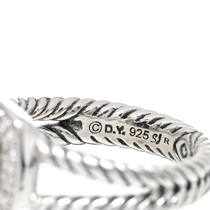 David Yurman Sterling Silver Diamond Black Onyx 7mm Petite Albion Ring 49 5 4 of 5