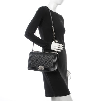 Chanel Caviar Quilted New Medium Boy Flap Black 2 of 8