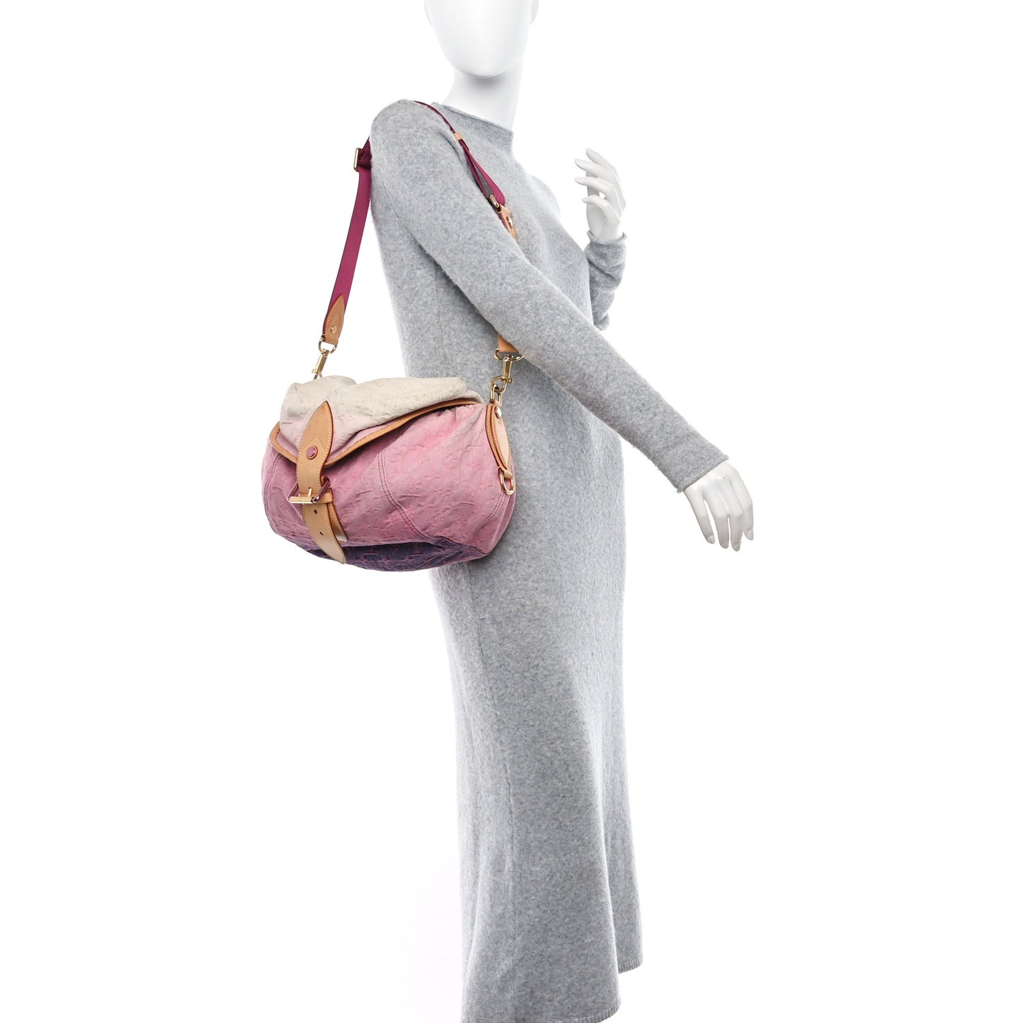 LOUIS VUITTON Denim Sunshine NM Messenger Rouge Fauviste