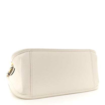 Prada Vitello Daino Soft Hobo Messenger Bag White 4 of 11