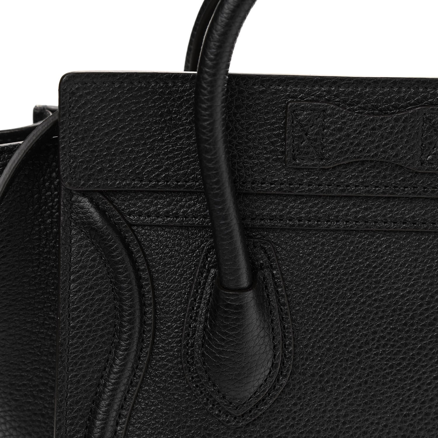 Celine Drummed Calfskin Nano Luggage Black 12 of 12