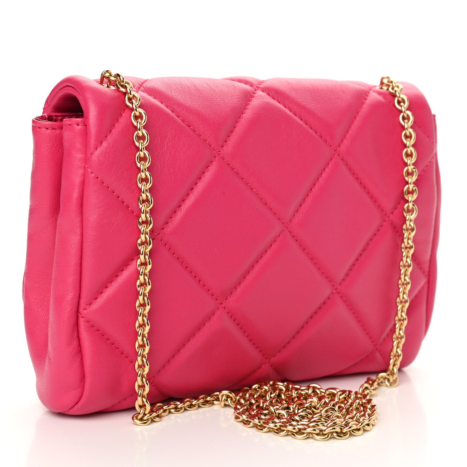 Salvatore Ferragamo Nappa Quilted Ginny Crossbody Pink 3 of 9