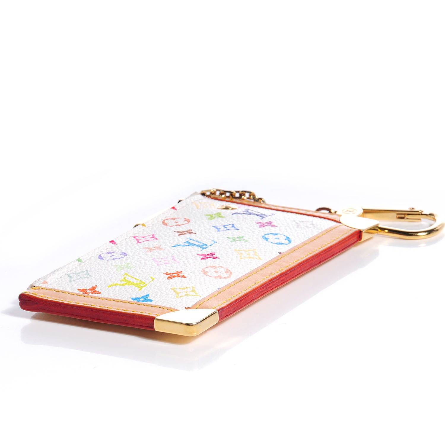 Louis Vuitton Monogram Multicolor Key Pouch White 4 of 8