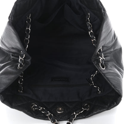 Chanel Soft Caviar Quilted Large Cells Tote Black 4 of 4