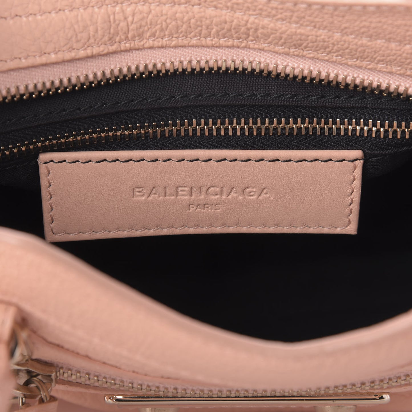 Chevre Gold Metallic Edge Hardware Mini City Rose Peach