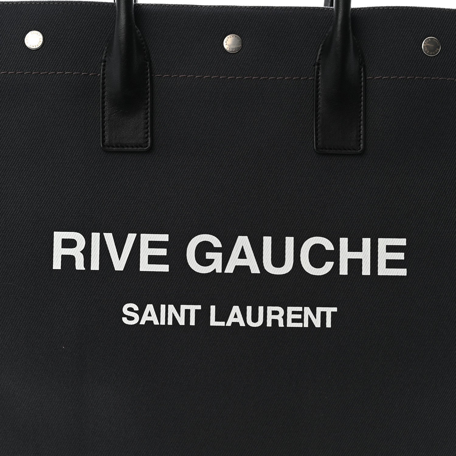 Saint Laurent Linen Calfskin Rive Gauche North South Tote Grey 8 of 10