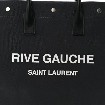 Saint Laurent Linen Calfskin Rive Gauche North South Tote Grey 8 of 10