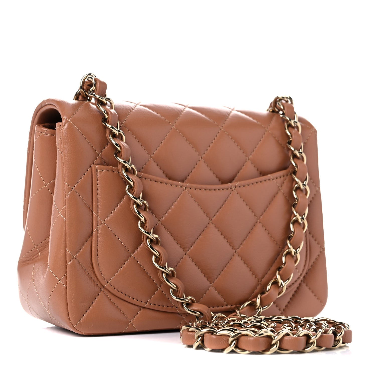 Chanel Lambskin Quilted Mini Square Flap Brown 3 of 10