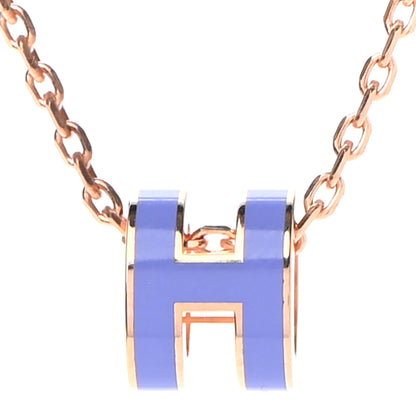 Hermes Rose Gold Mini Pop H Pendant Necklace Lilas 4 of 8