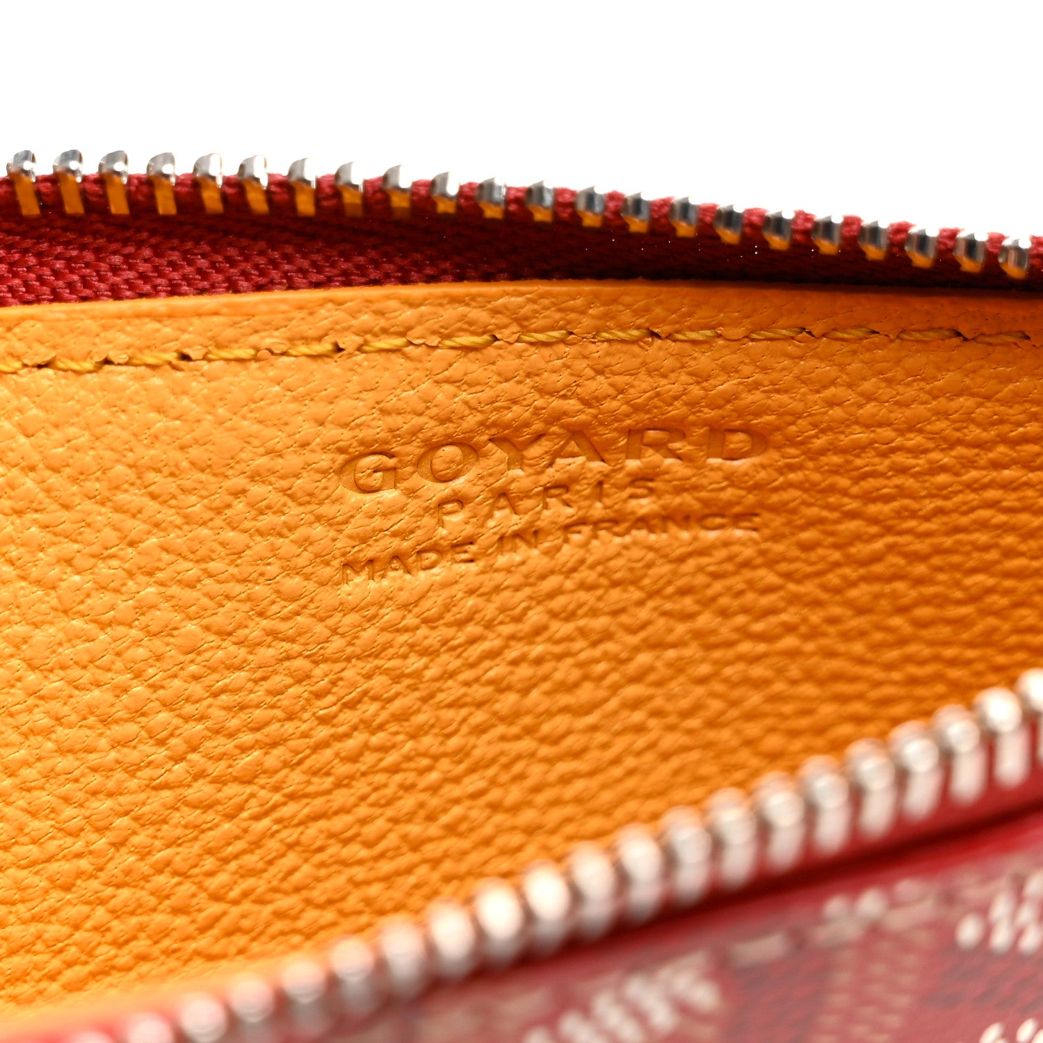 Goyard Goyardine Bourbon Zipped Card Holder Red 6 of 6