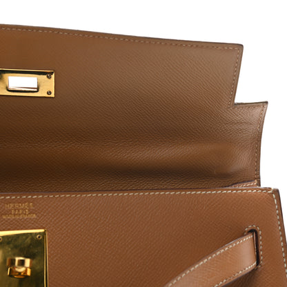 Hermes Courchevel Kelly Sellier 32 Gold 10 of 13