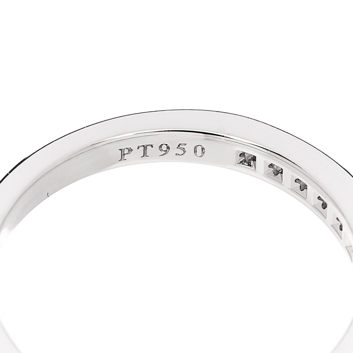 Tiffany Platinum Diamond .25ctw Half Circle Wedding Band Ring 46 3.75 5 of 6
