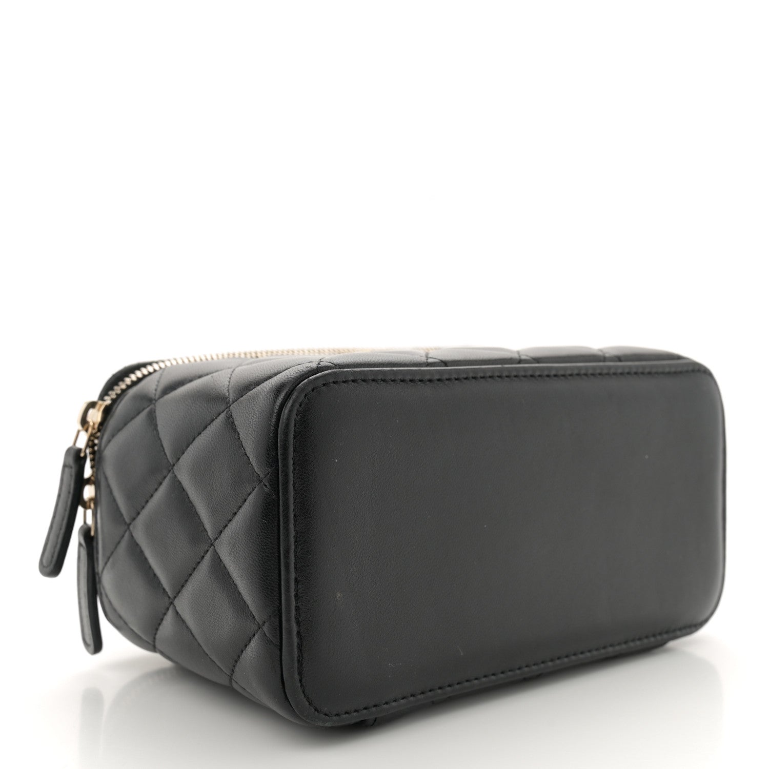 Chanel Lambskin Quilted Small Top Handle Vanity Case With Chain Black 4 of 10