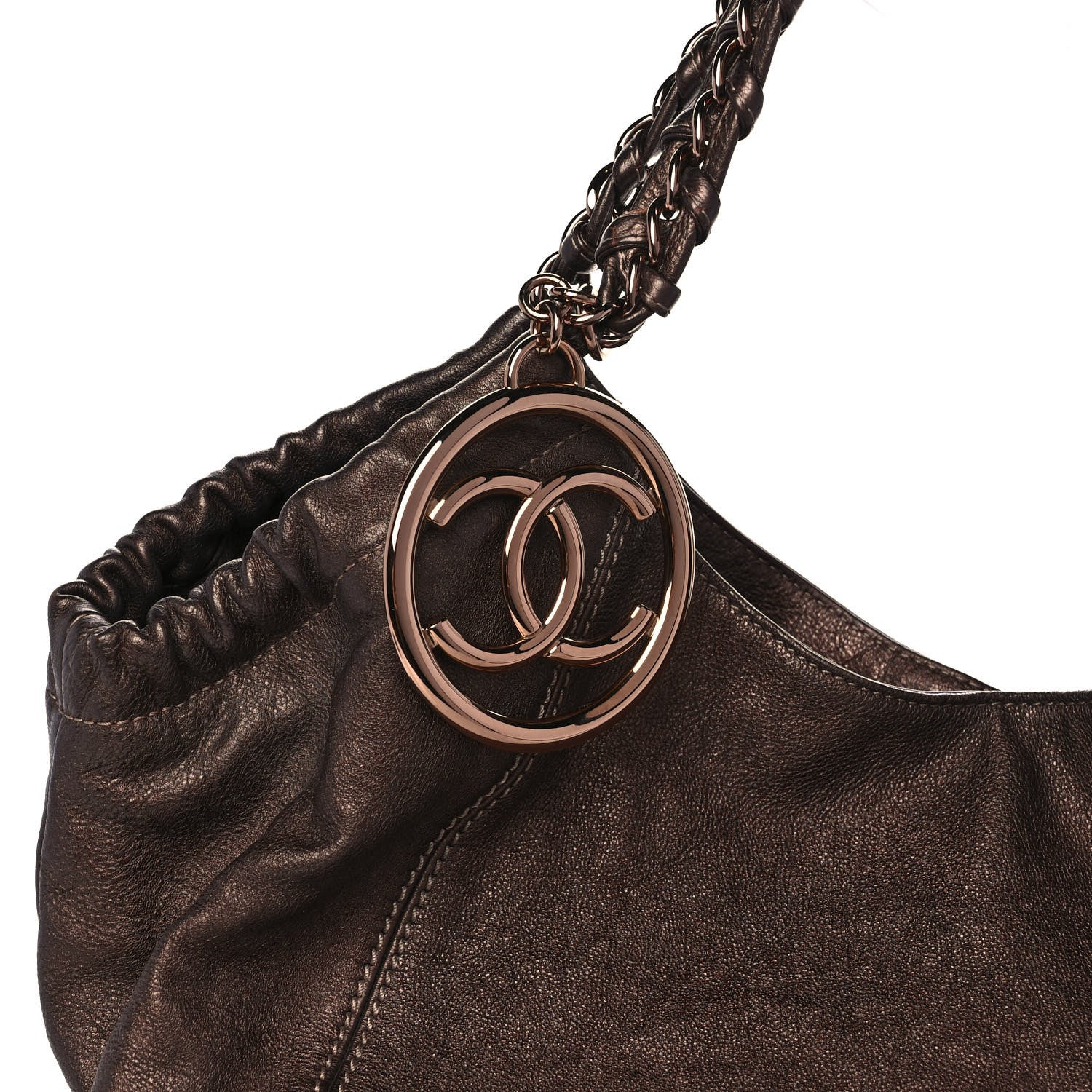 Chanel Metallic Calfskin Baby Coco Cabas Bronze 10 of 10