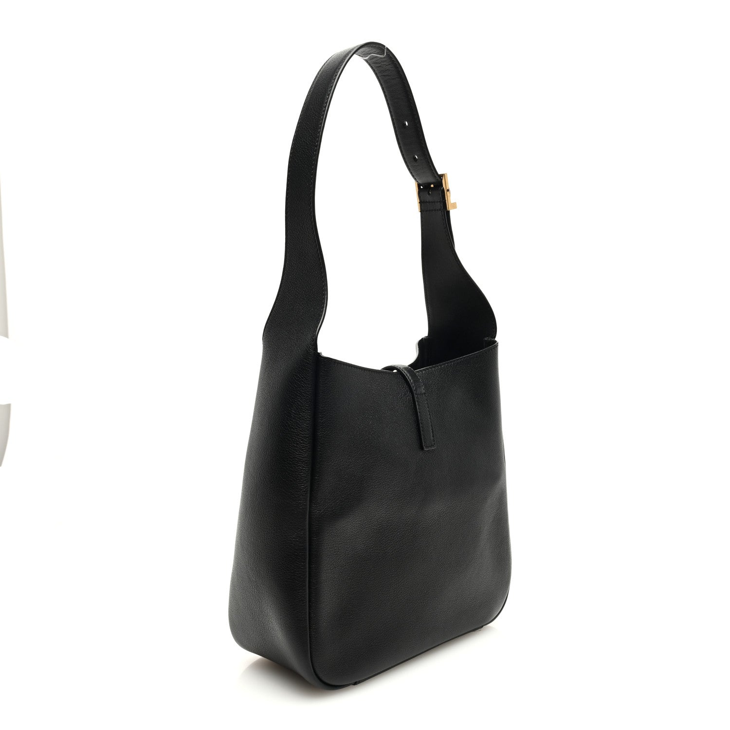 Saint Laurent Grained Calfskin Small Le 5 A 7 Soft Hobo Black 3 of 10