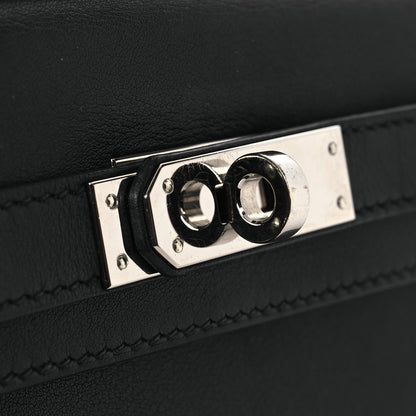 Hermes Swift Kelly Cut Clutch Pochette Black 12 of 13