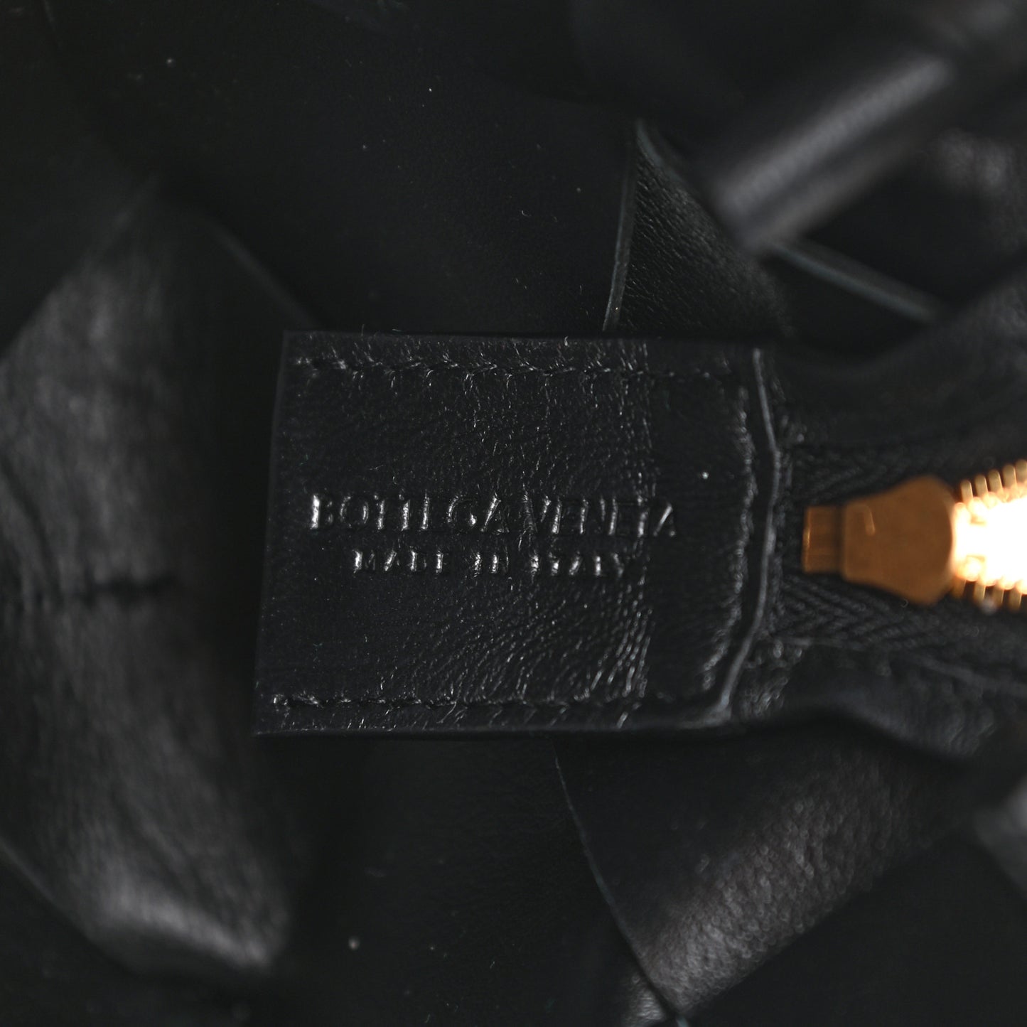 Lambskin Maxi Intrecciato Mini Cassette Camera Bag Black