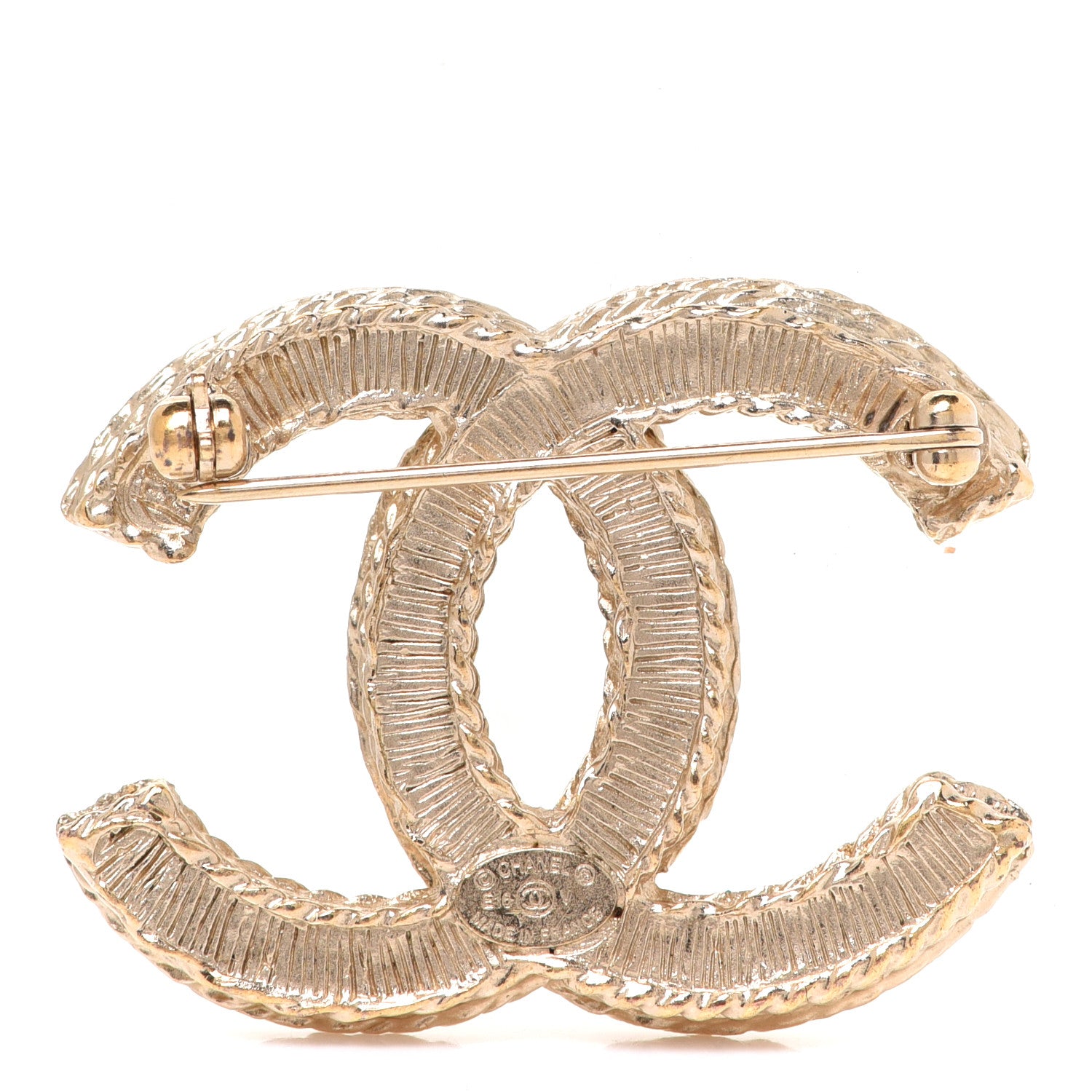 Chanel Pearl CC Brooch Gold 3 of 4