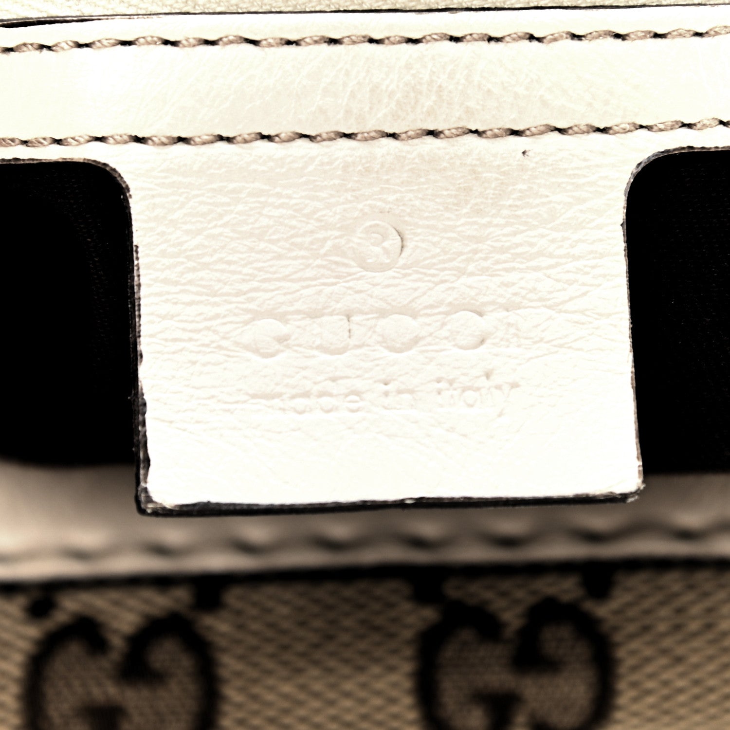 Gucci Monogram Equestrian Horseshoe Bowler White 5 of 12