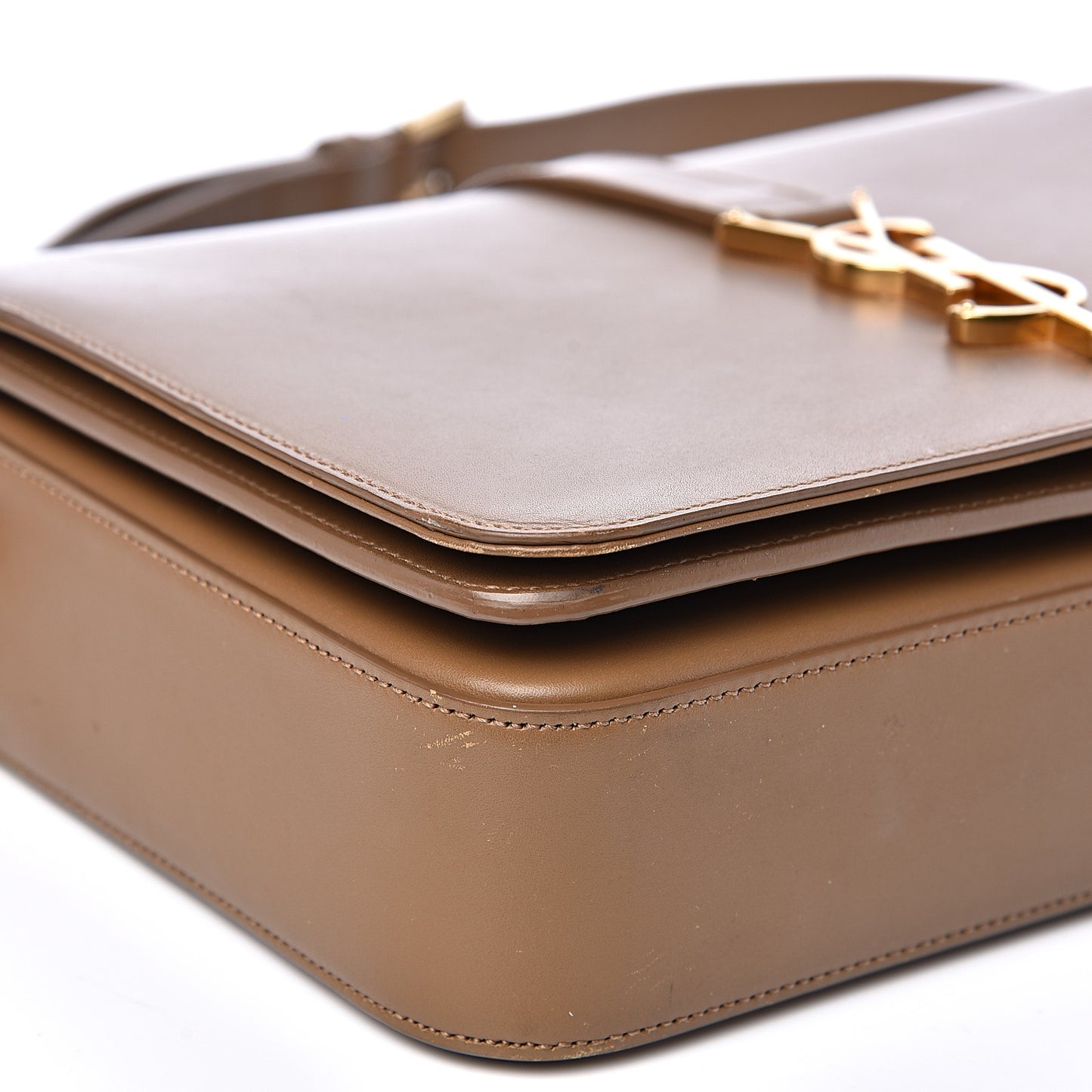 Smooth Calfskin Medium Classic Monogram Universite Bag Dark Beige