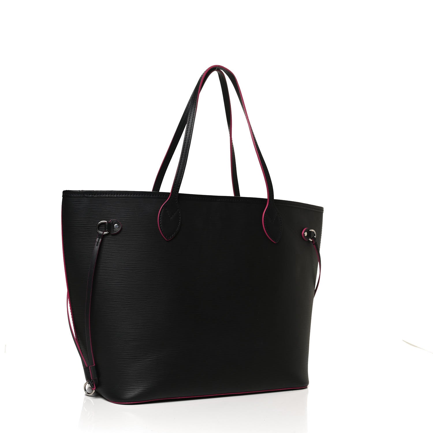 Louis Vuitton Epi Neverfull MM Black Hot Pink 3 of 15