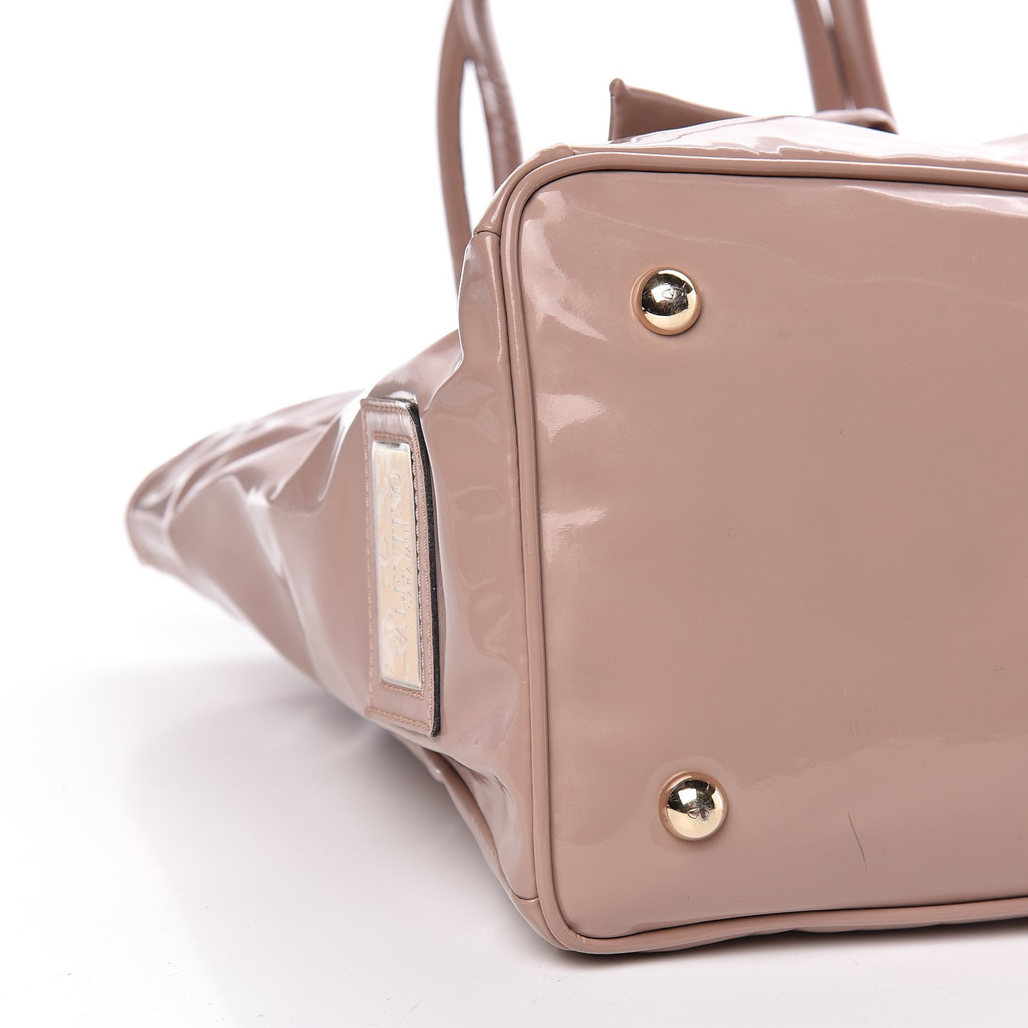 Patent Lacca Bow Tote Poudre