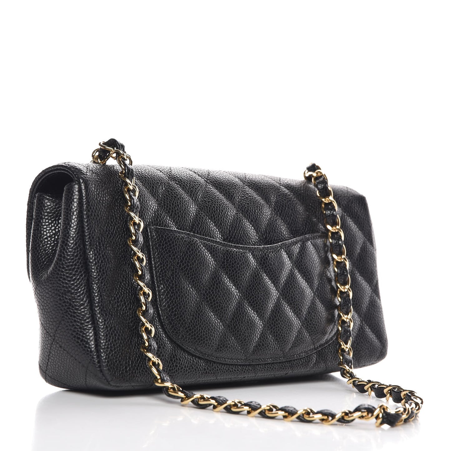 Caviar Quilted East West Flap Black