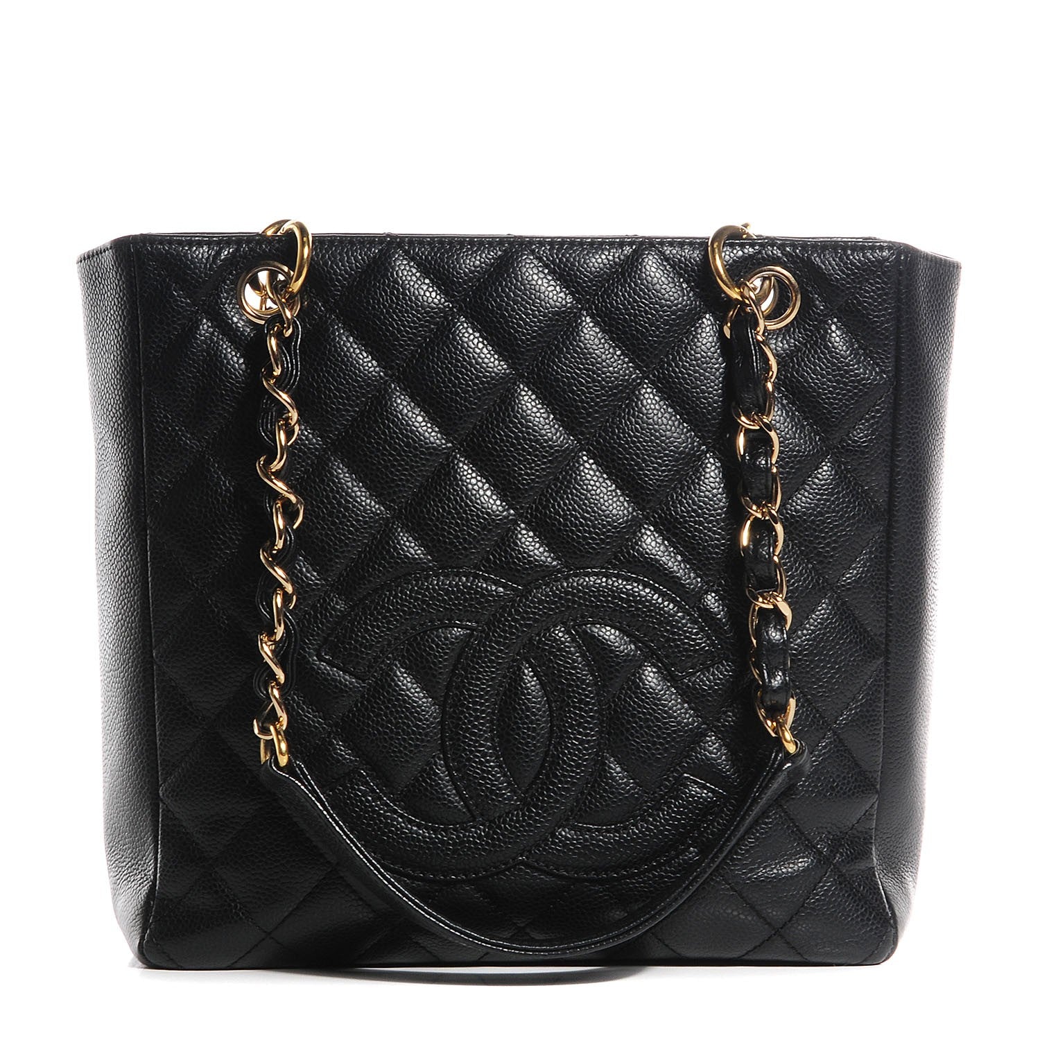 Chanel Caviar Quilted Petit Shopping Tote PST Black 1 of 7