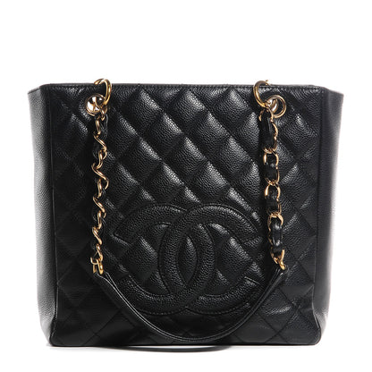 Chanel Caviar Quilted Petit Shopping Tote PST Black 1 of 7
