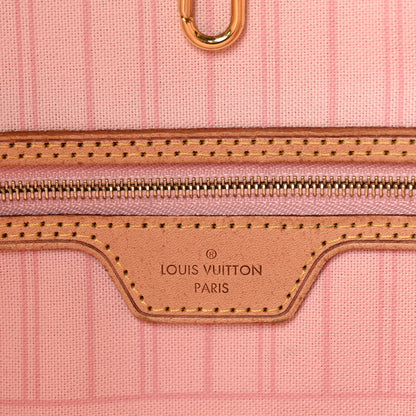 Louis Vuitton Damier Azur Neo Neverfull MM Rose Ballerine 6 of 9
