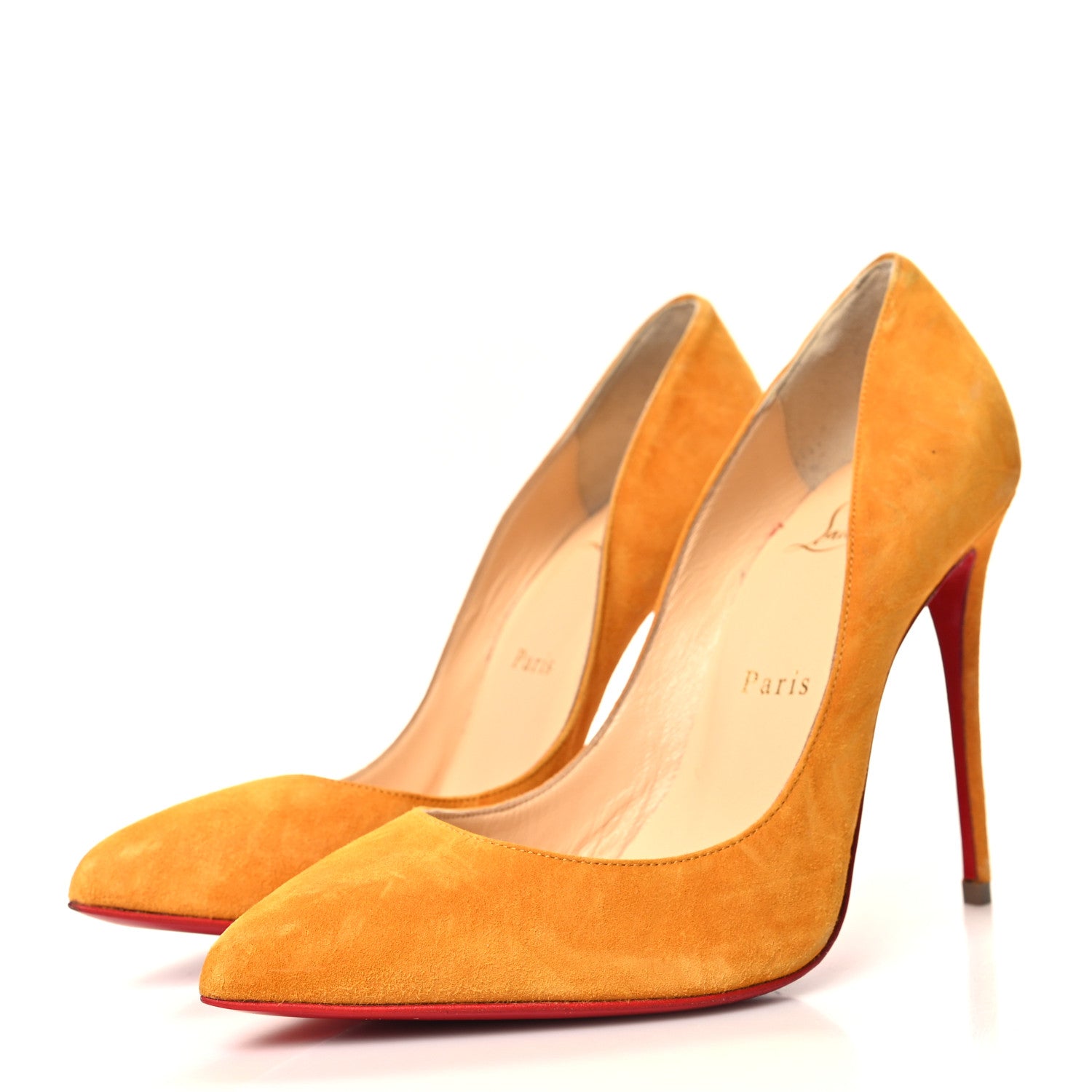 Christian Louboutin Veau Velours Pigalle Follies 100 Pumps 36.5 Full Moon 3 of 10