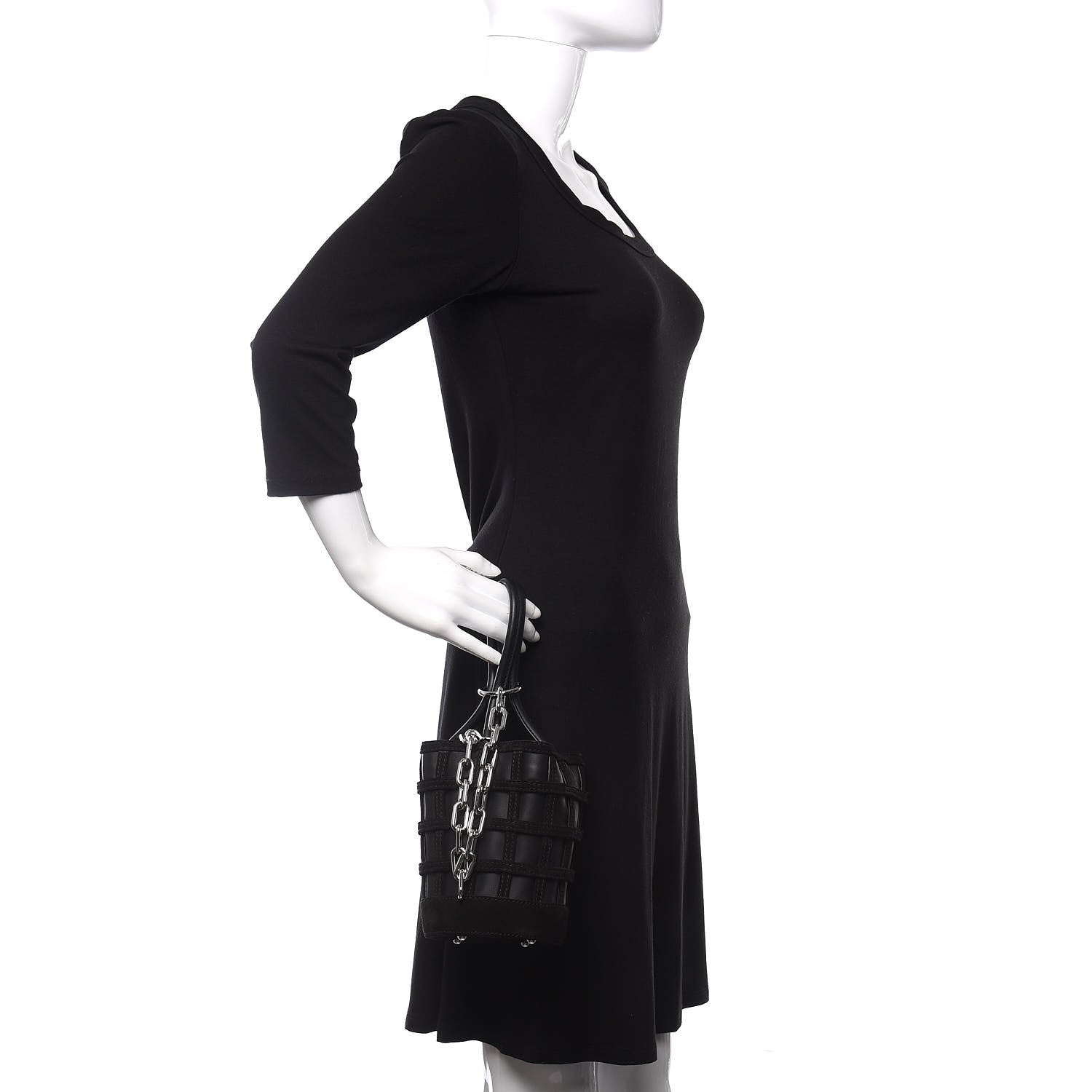 Alexander Wang Suede Calfskin Roxy Mini Bucket Bag Black 2 of 9
