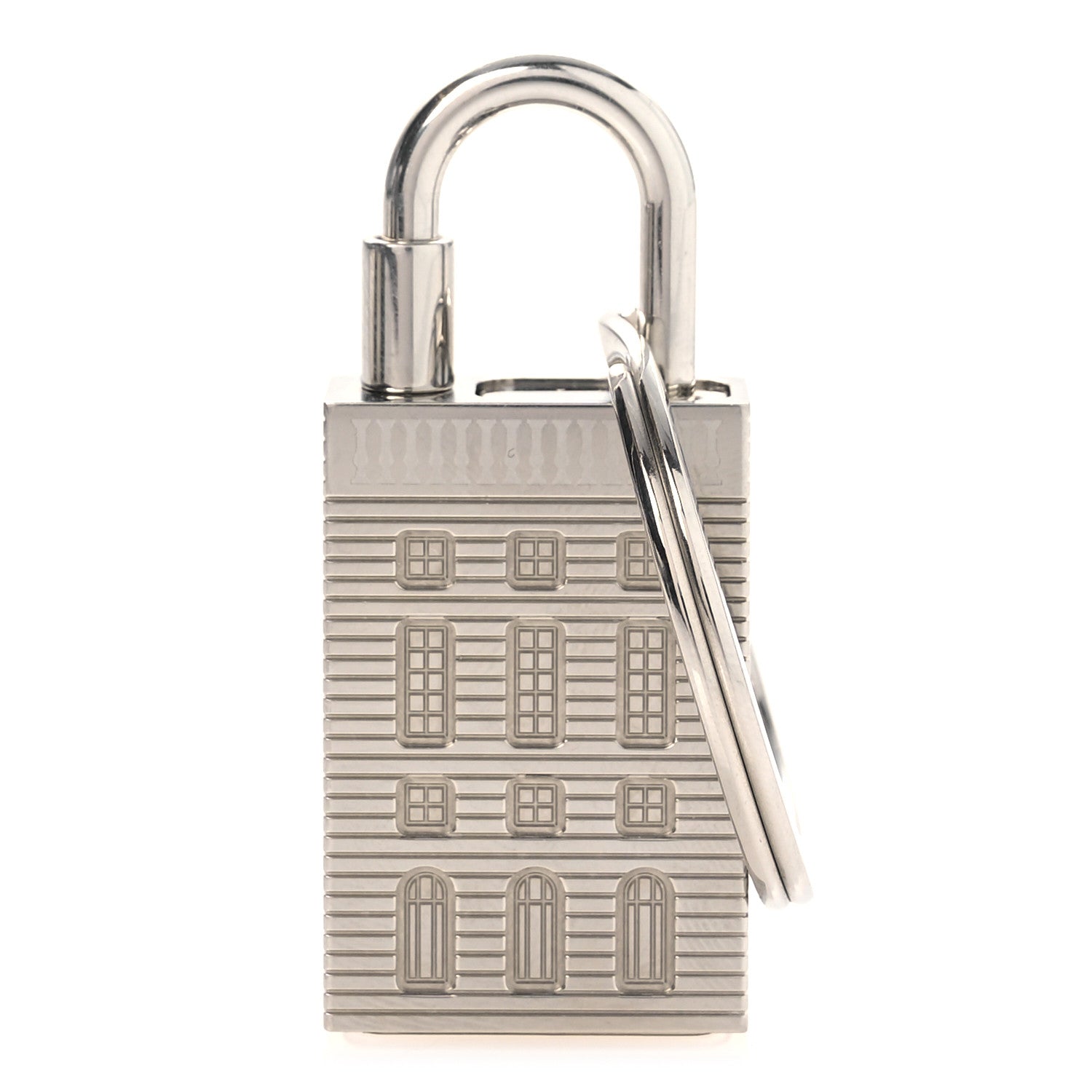 Hermes Palladium Faubourg Surprise Cadena Lock Key Ring 1 of 5