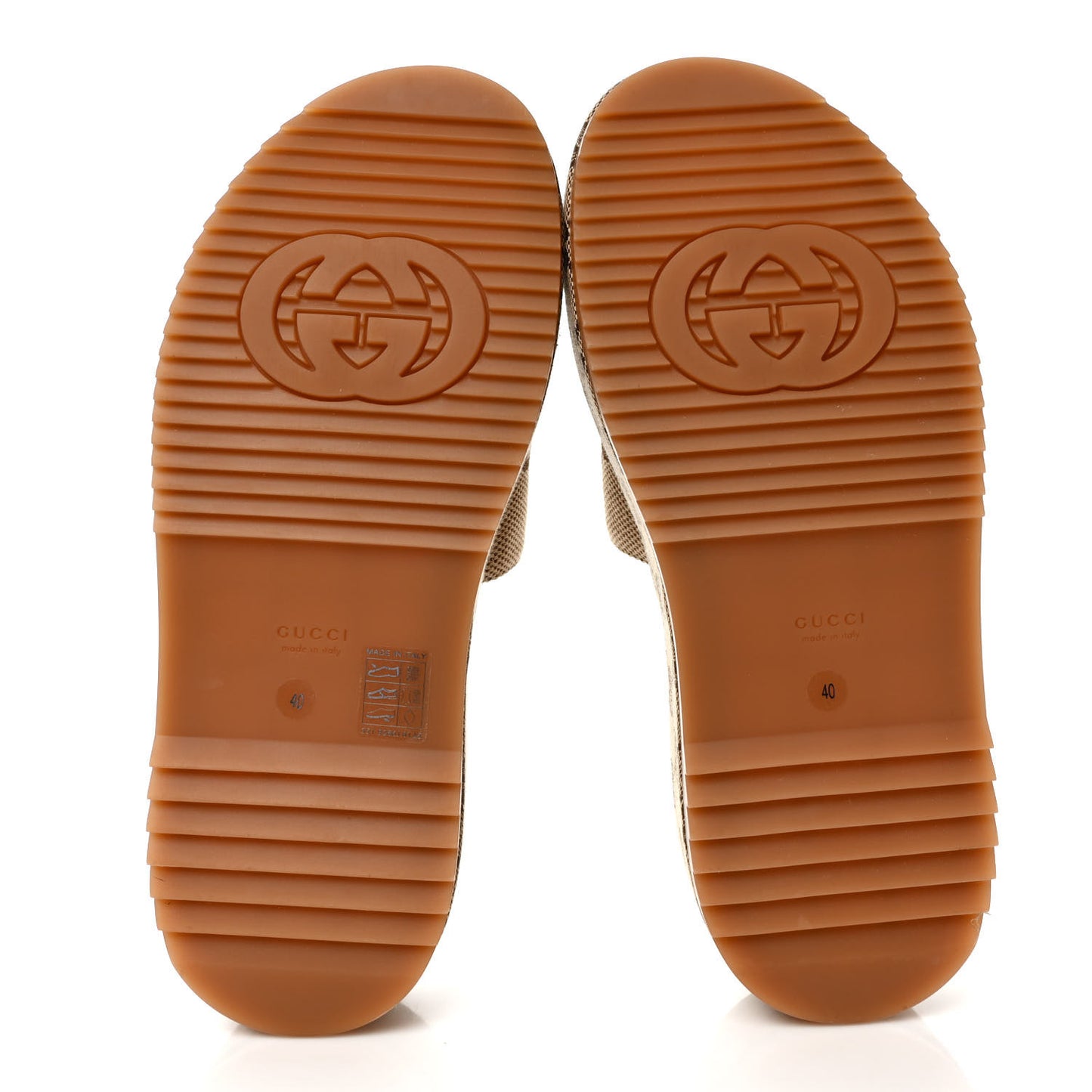 Monogram Maxi GG Angelina Platform 55mm Slide Sandals 40 Camel Ebony